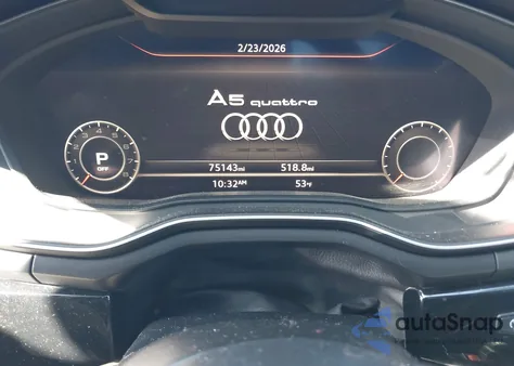 2019 Audi A5 45 Premium z USA, uszkodzony, nr VIN WAUENCF5XKA009780